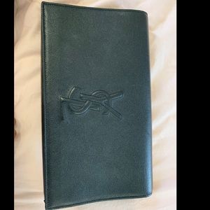 Black YSL clutch